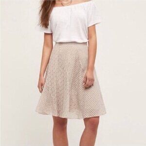 Elegant Beige A-Line Skirt